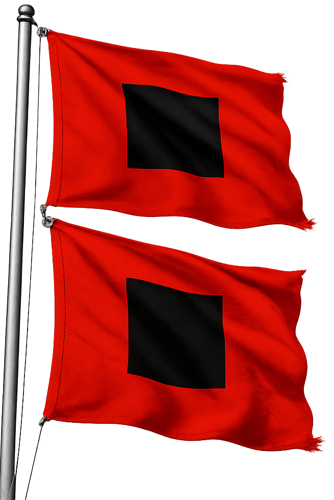 Hurricane warning flags